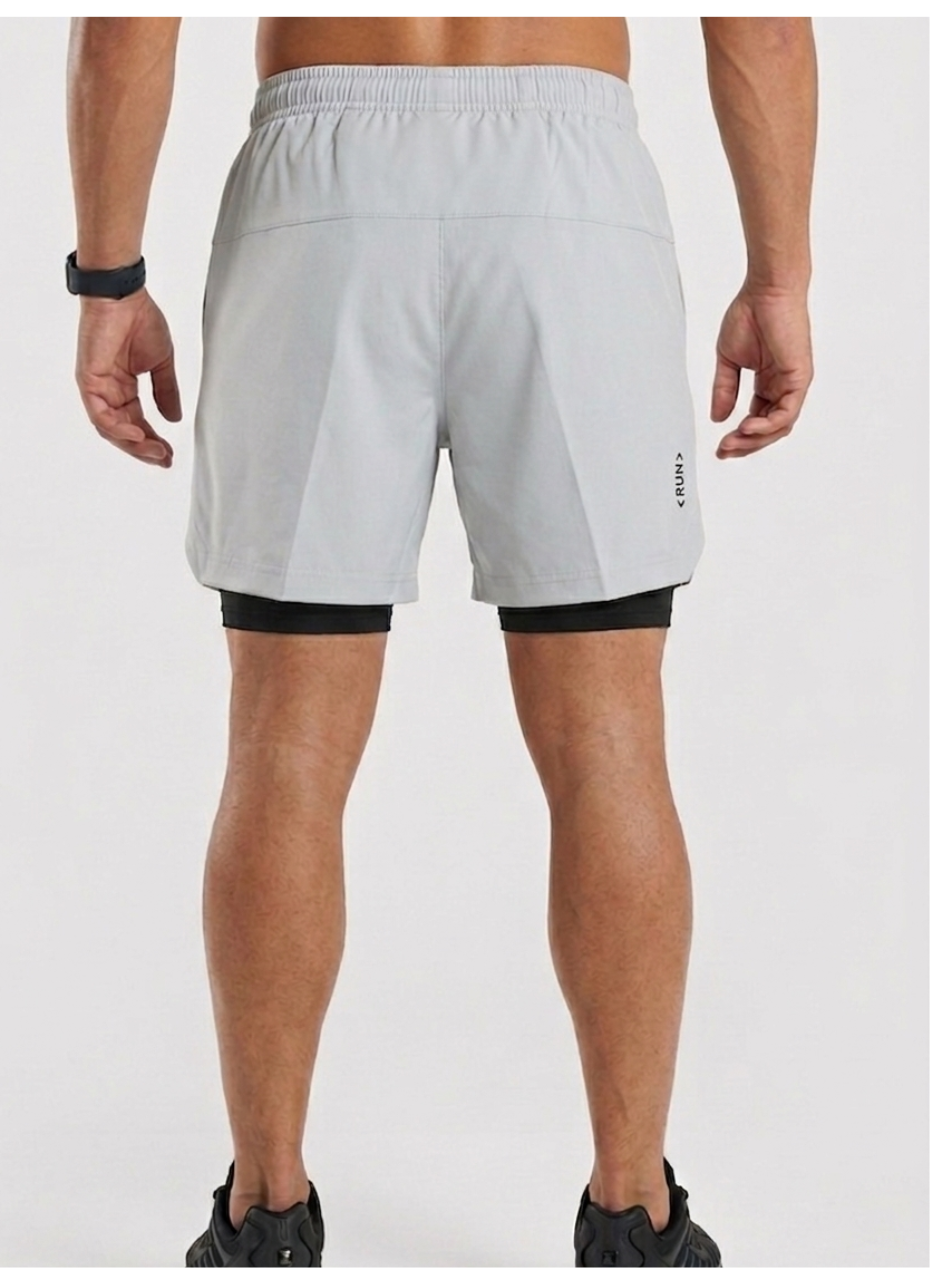 Men's Shorts 2 in 1 Grey