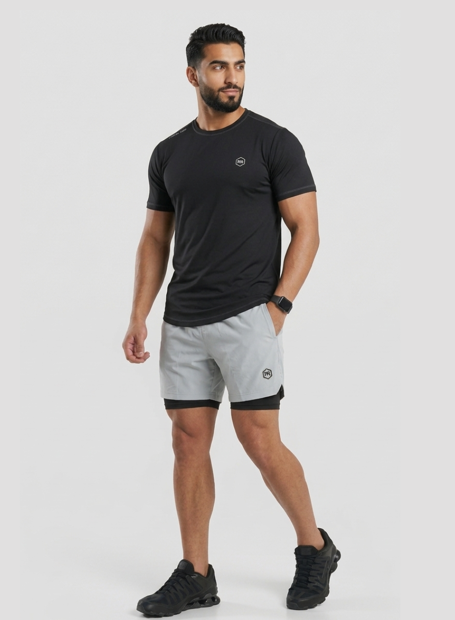 Men's Shorts 2 in 1 Grey