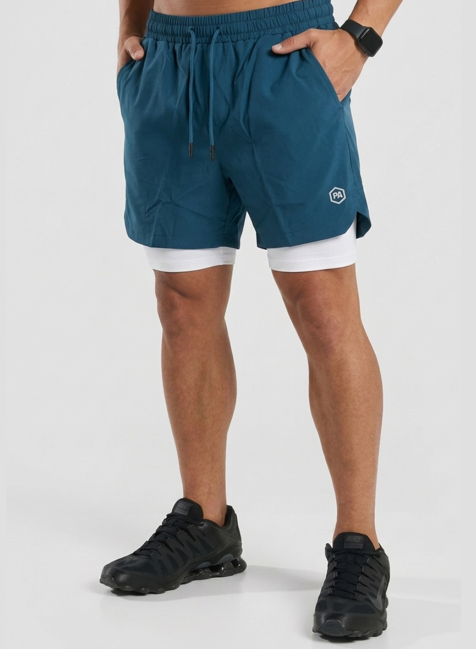 Men's Shorts 2 in 1 Blue